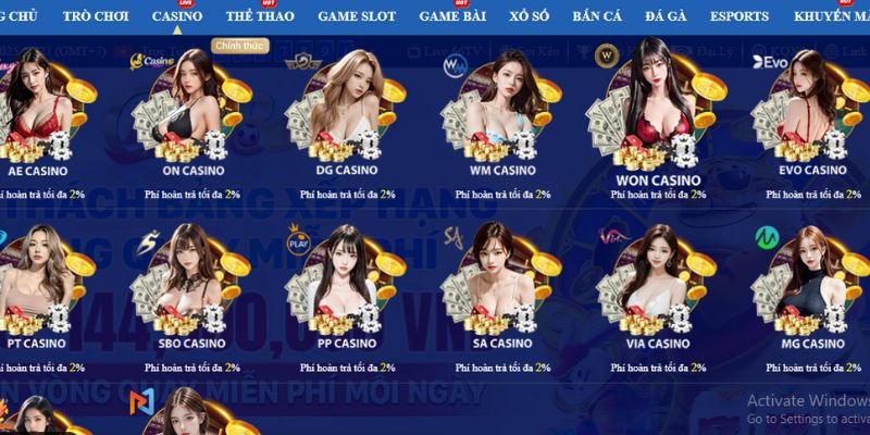 Khám phá sảnh game casino QH88